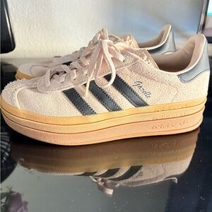 Adidas Women's Gazelle Sneakers - suede light, pink and black in color